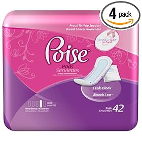 Poise Bladder Protection Pads, Ultra Plus, Case of Four-42 Count (168 Pads)