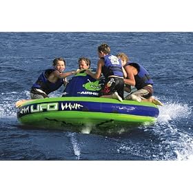 Click here to buy Kwik Tek Airhead UFO 4 rider spinning towable.
