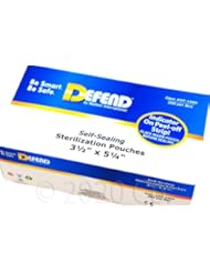 200 Pc Defend Sterilization 3.5" x 5.25" Autoclave Tattoo Pouches