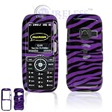 Purple Pink and Black Zebra Animal Skin Design Snap-On Cover Case Cell Phone Protector for LG LX260 UX260 Rumor