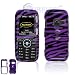 Purple Pink and Black Zebra Animal Skin Design Snap-On Cover Case Cell Phone Protector for LG LX260 UX260 Rumor