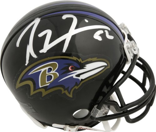Ray Lewis Autographed Baltimore Ravens Mini Helmet w/ Proof Photo