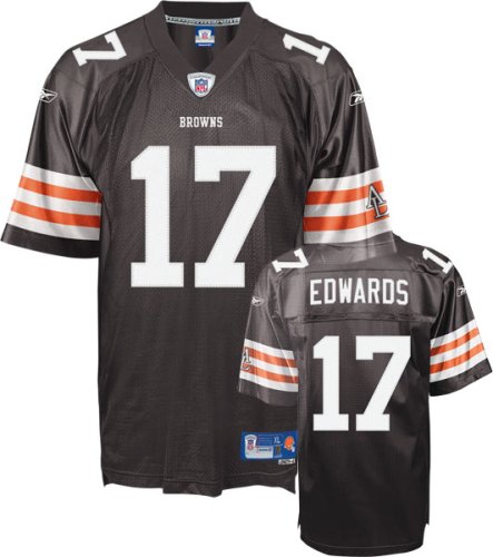 Braylon Edwards Reebok NFL Brown Premier Cleveland Browns Jersey - Medium