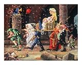 OUT WITH THE OLD IN WITH THE NEW Fantasy Giclee Poster Print by Gus LaMonica, 10x8