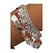 Armband, Silver Color Coins, Red Beads