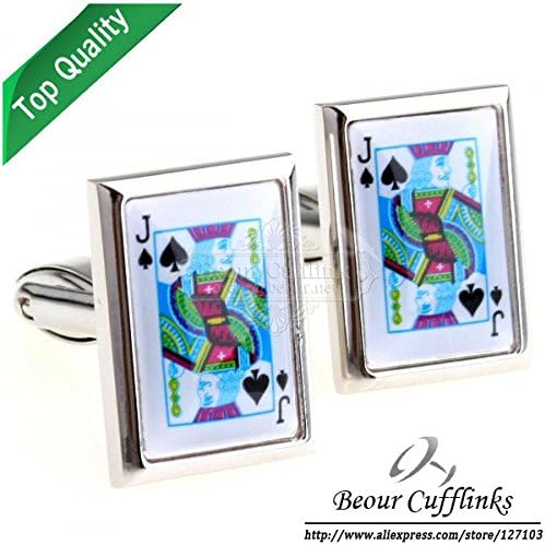 SunShine Day 2015 New Wedding Dress China Sleeve Reliable Mens Gift Present Novelty Gambling Playcard J Cufflinks Bn6631 -