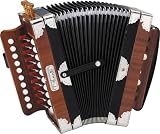 Hohner 3002 Ariette Folk/Cajun Accordion, Natural Brown