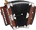 Hohner 3002 Ariette Folk/Cajun Accordion, Natural Brown