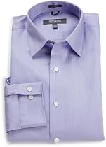 Kenneth Cole Reaction Men's Spread Collar Tonal Solid Woven Shirt
