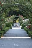 ‘Sundial In The Rose Garden’ Wall Decal – 16″W x 24″H Removable Graphic