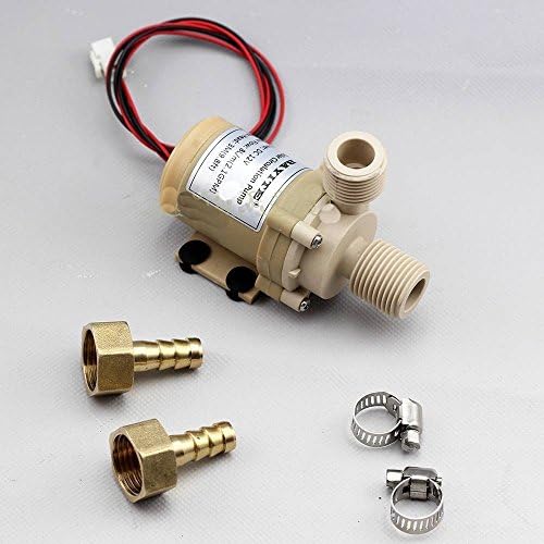 12V Solar Hot Water Pump Circulation High Quality Food Grade 212° F w/ Coupler