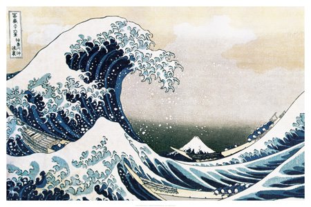 Katsushika Hokusai (Great Wave of Kanagawa) Art Poster Print - 24 X 36