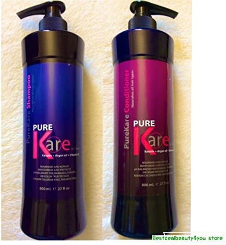 PureKare Nourishes all hair types Karatin+Argan Oil+ Vitamin E (SHAMPOO AND CONDITIONER) DUO