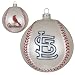 Pack of 2 MLB St. Louis Cardinals Glass Baseball Christmas Ornaments