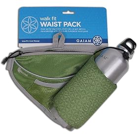 Gaiam Walk Fit Waist Pack with Water Bottle