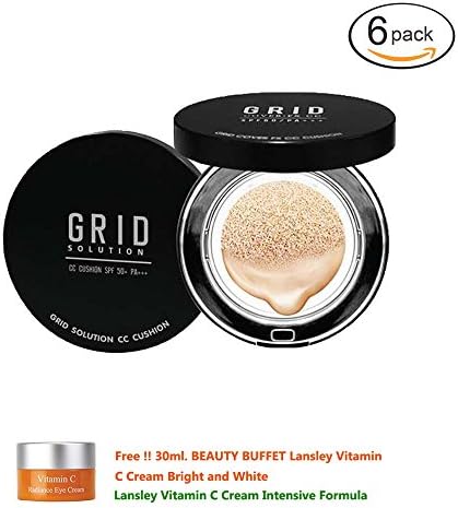 6 Units of Grid Solution CC Cushion SPF 50+ PA+++ Made In Korea [Get Free Tomato Facial Mask]