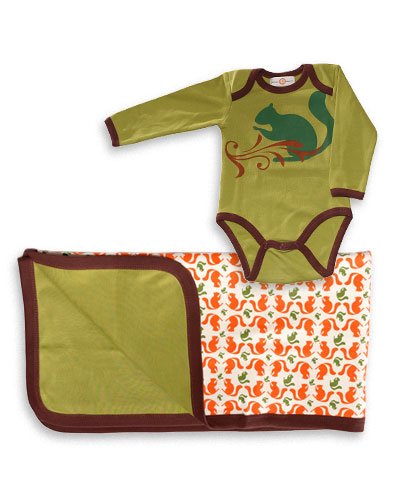 Warm and Cozy Gift Set - Olive Squirrel - Positively Organic
