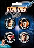 スタートレック《STAR TREK》缶バッジ4個セット☆ファッション雑貨通販