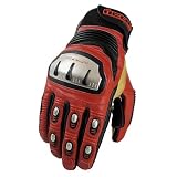ICON TIMAX TRX SHORT MOTORCYCLE GLOVE - RED X-LARGE
