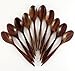 DDPREMIUM Small Wooden Teaspoons, Coffee Spoons, Handcraft Siamese RoseWood, Set 10 of 5 Inch, Brown