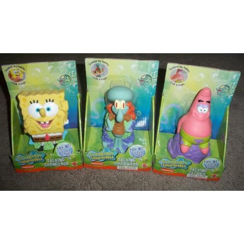 Spongebob , Patrick , & Squidward From 2000 By Mattel Toys ...