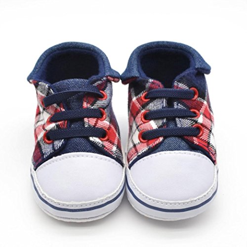 Voberry® Prewalker Infant Sweet Canvas Sneaker Anti-skid Soft Shoes Trainer (12~18 Month, Blue)