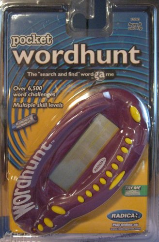 Electronic Pocket Wordhunt Handheld Game - By Radica Electronic Pocket Wordhunt Handheld Game - By Radica