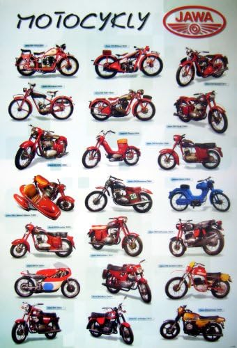 New Jawa Motorcycles Big Bike Sport Classic Model 1929 - 1973 Poster Rare Size 24"x34"4402