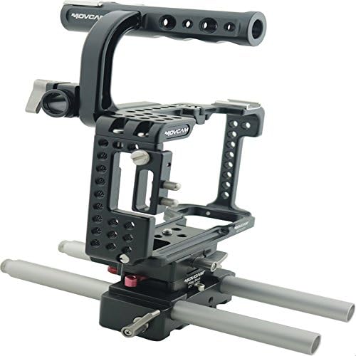 Movcam A7 Rig 15mm Baseplate Cage Top handle for Sony A7S Camera 15mm rod rail system