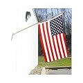 Telescopic US Flag Pole Kit with Adjustable Bracket