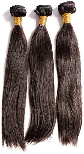 Goldenperfect Brazilian 100% Human Hair Silky Straight 3 Bundles Fast Shipping (2# - Dark Brown, 12"12"12")
