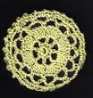 Lemon Yellow Cartwheel Crocheted Hair Bun Cover- LARGE