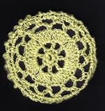 Lemon Yellow Cartwheel Crocheted Hair Bun Cover- LARGE