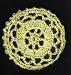 Lemon Yellow Cartwheel Crocheted Hair Bun Cover- LARGE