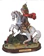 Luciana Collection - Statue - Saint George - Poly Resin Statues on Dark Base - 8in.