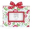 Red Floral Print Wooden Picture Frame with Bow