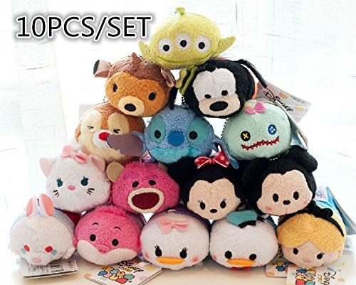 10 Piece /Set High 9 cm. Plush Mickey Doll Duck Cute Elf Plush Dolls Toys Cotton And Leather