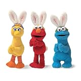 Sesame Street Easter Basket Clips Set Elmo, Cookie Monster & Big Bird Plush Toy