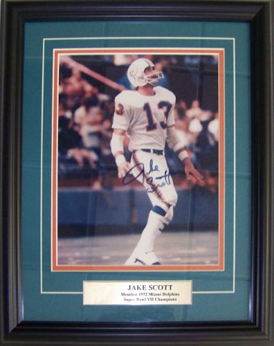 Jake Scott Autographed/Hand Signed Framed 8x10 Miami Dolphins Photo