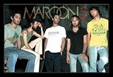 Maroon 5 (Group, Color) Gold Wood-Mounted Music Poster Print - 24