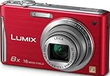 Panasonic Lumix DMC-FS37EG-R Digitalkamera (16 Megapixel, 8-fach opt. Zoom, 7,5 cm (3 Zoll) Touch LC-Display, bildstabilisiert) rot
