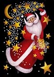 Celestial Santa House Flag