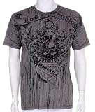All Over Stripe Discharge Screen Printed Cotton Adult Mens Fashion T-Shirt - Clearance Sale !