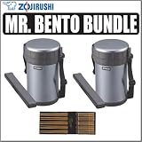 Review Zojirushi SLJA14SA / Zojirushi Mr. Bento Stainless Lunch Jar 2-pack Bundle With Chopsticks