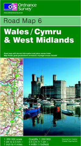 City Travel Guides Discounted  Livres : Carte routière : Wales, Cymru and West Midlands (en anglais)