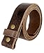 BS304 Genuine Full Grain Vintage Leather Belt Strap with Snaps on 1-1/2