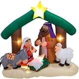 Lighted Airblown Nativity Scene - 7'