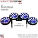 Rising Sun Blue Skin by WraptorSkinz fits Rock Band Drum Set for Nintendo Wii, XBOX 360, PS2 & PS3 (DRUMS NOT INCLUDED)