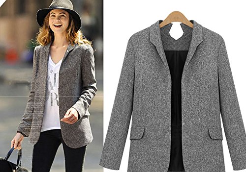 テーラードジャケット ジャケット アメカジ 綺麗目　タイト　ヨーロッパ　アメリカン　スーツ　暖かい　セレブご愛用 グレー (オリジナル・ブレスレットとサシェセット)