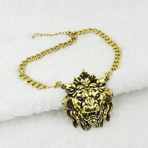 Style Decoration Gucci Hot Retro Senlinzhiwang Lion Head Eggerated Alloy Necklace Pendant